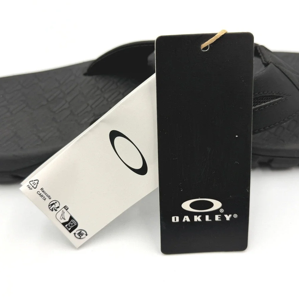 Oakley Operative Sandal 2.0 Mens Size 11 Blackout Sport Flip Flop Black **NEW**